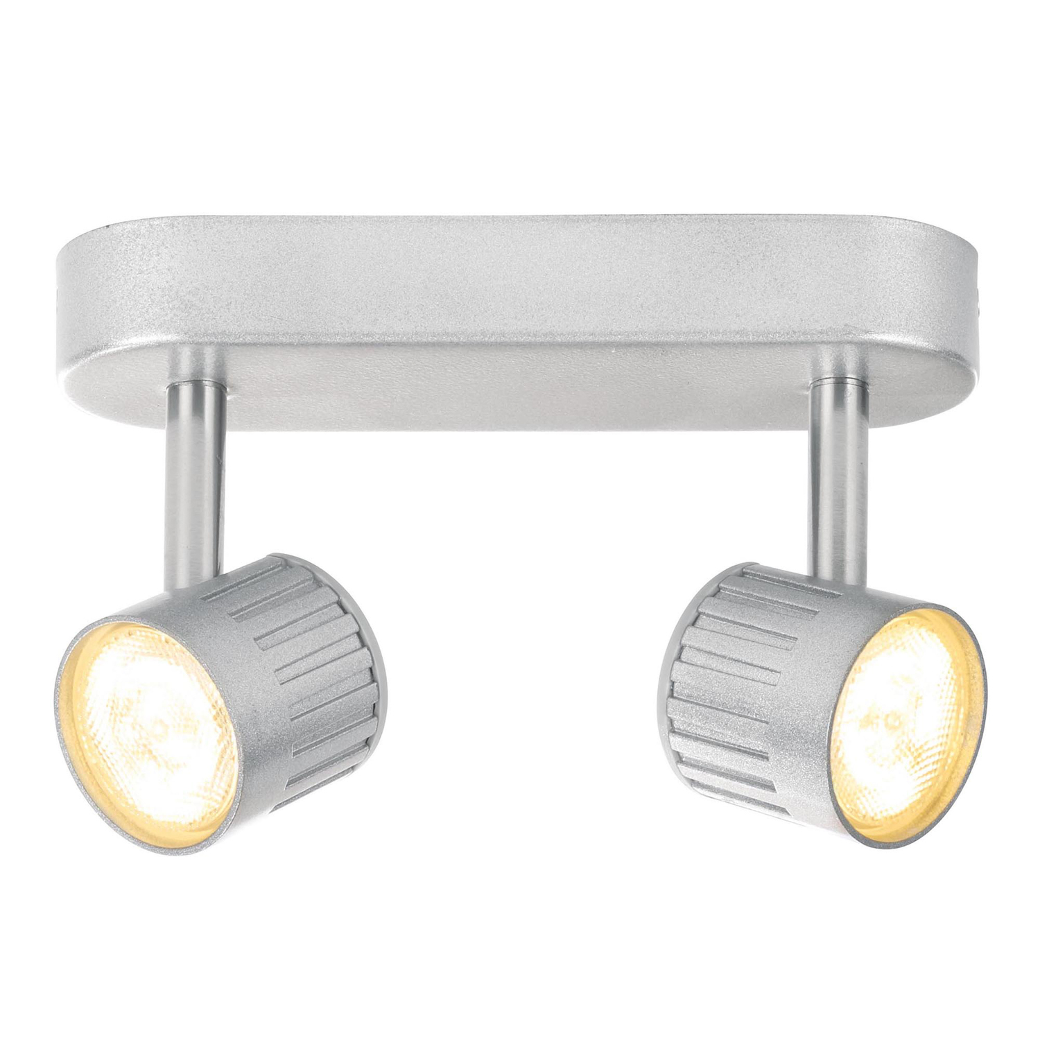 Travis 2 Light Die Cast Ceiling Spotlight Bar - Silver