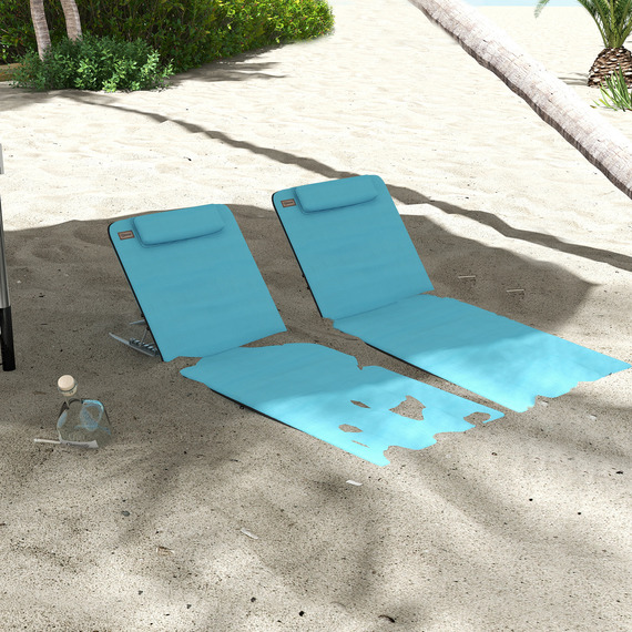 Outsunny Set Of 2 Beach Mat Seat