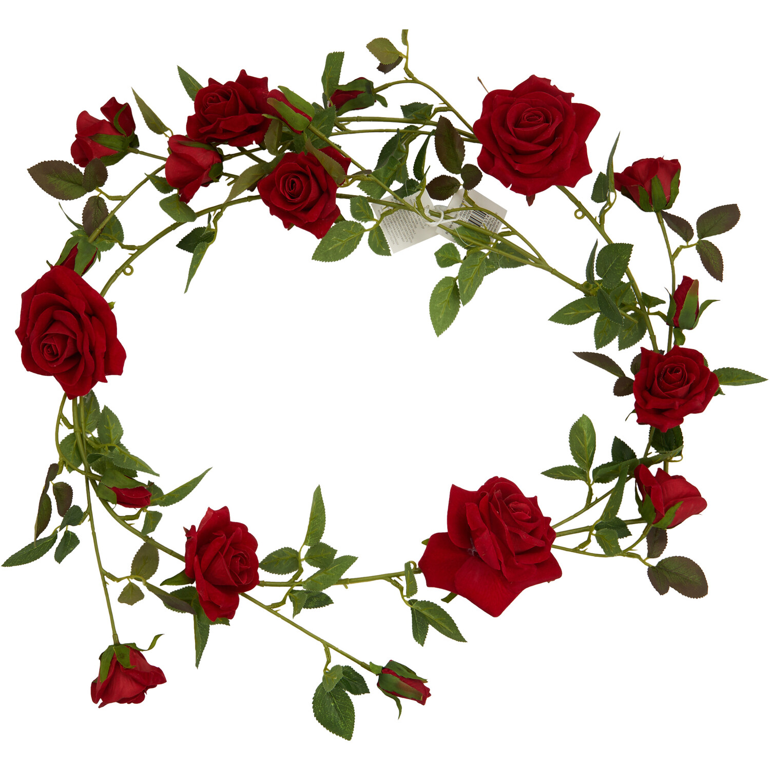 Velvet Rose Garland - Artificial Floral Decor