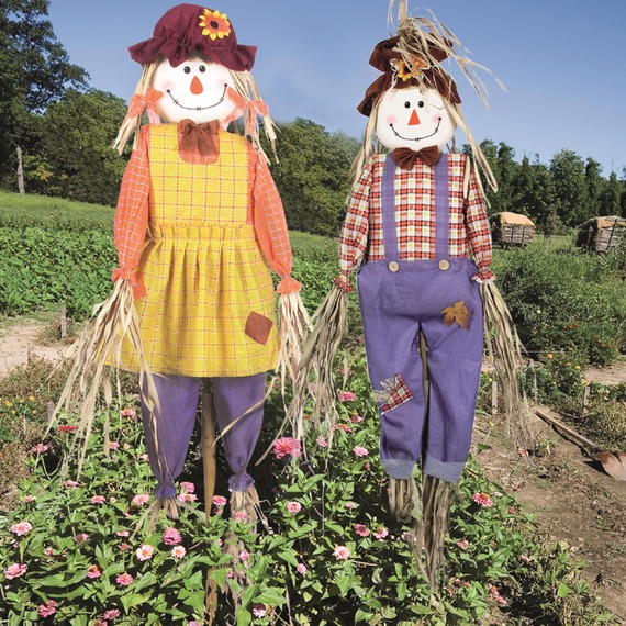 6ft Garden Scarecrow Twin Pack