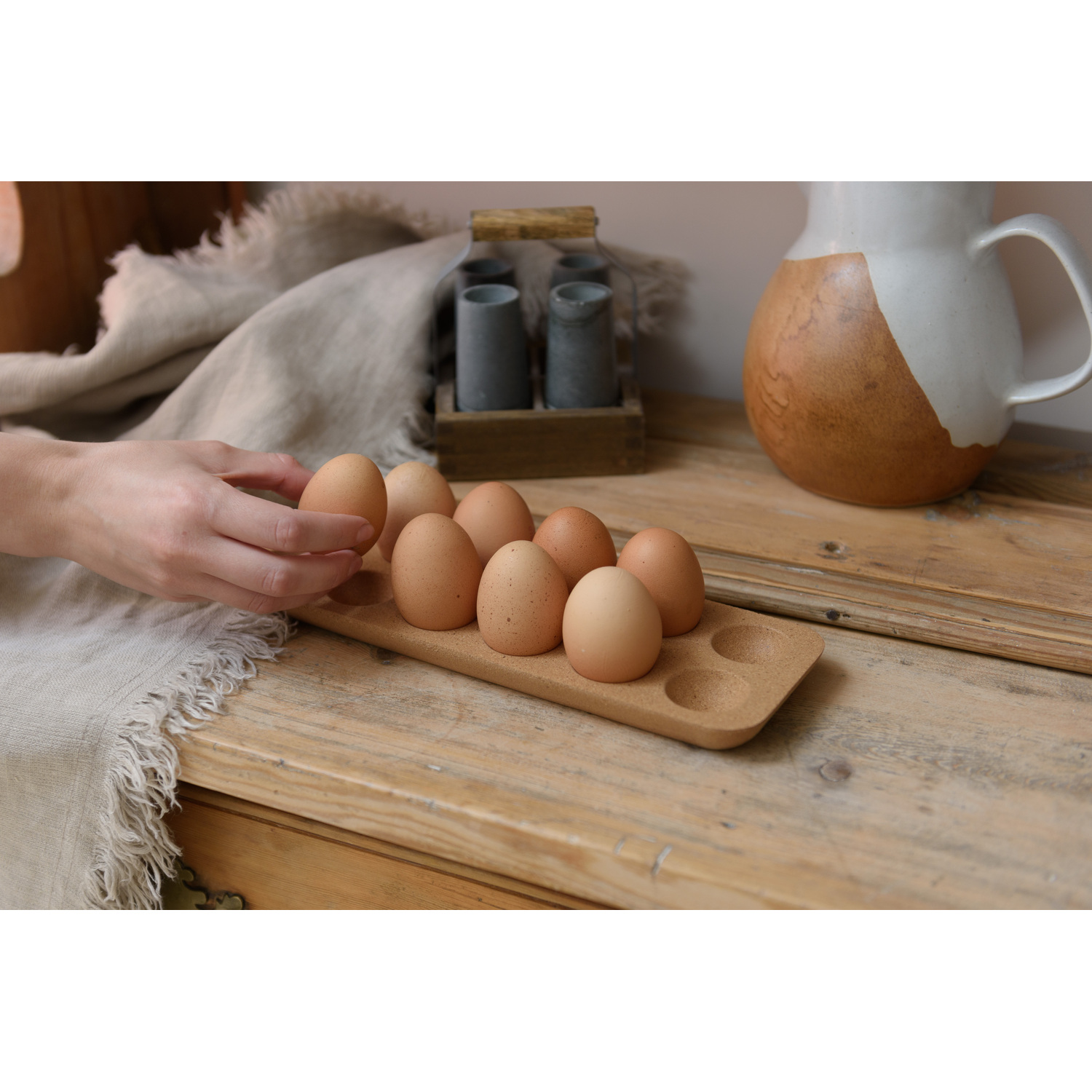 KitchenCraft Supporto a parete per rotoli di carta da 25 cm, faggio