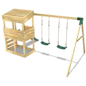 Bryce / 223cm Wooden Lookout Tower Playhouse with 6ft Slide shot 5042856