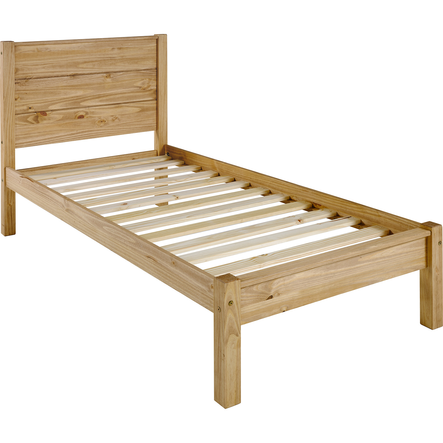 Barton 3 Single Bed - Waxed Pine