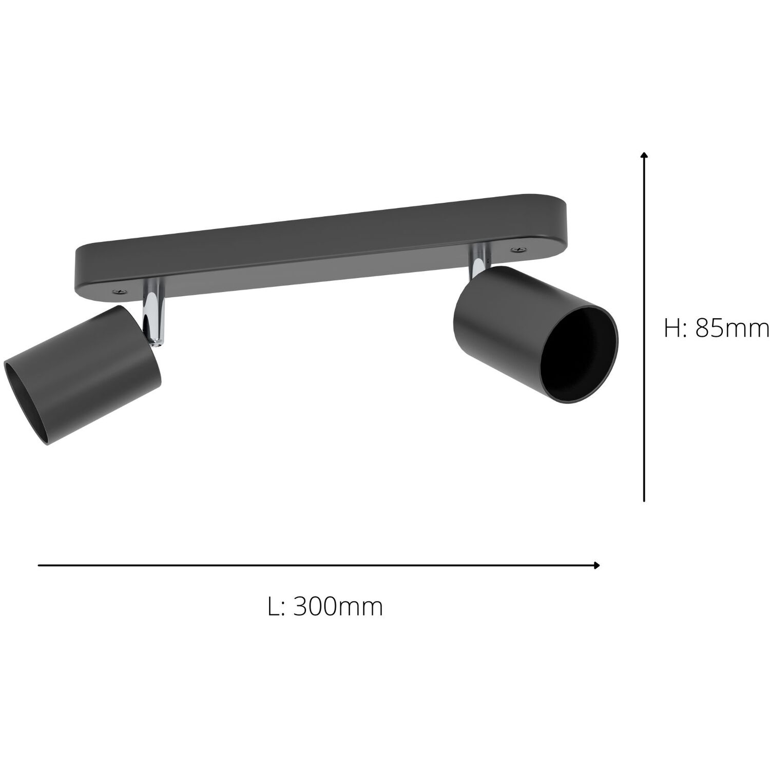Eglo Basic Reciso-e Black Steel Eco-friendly 2-light Spotlight - Black