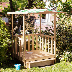 Sandpit With Play Deck And Canopy