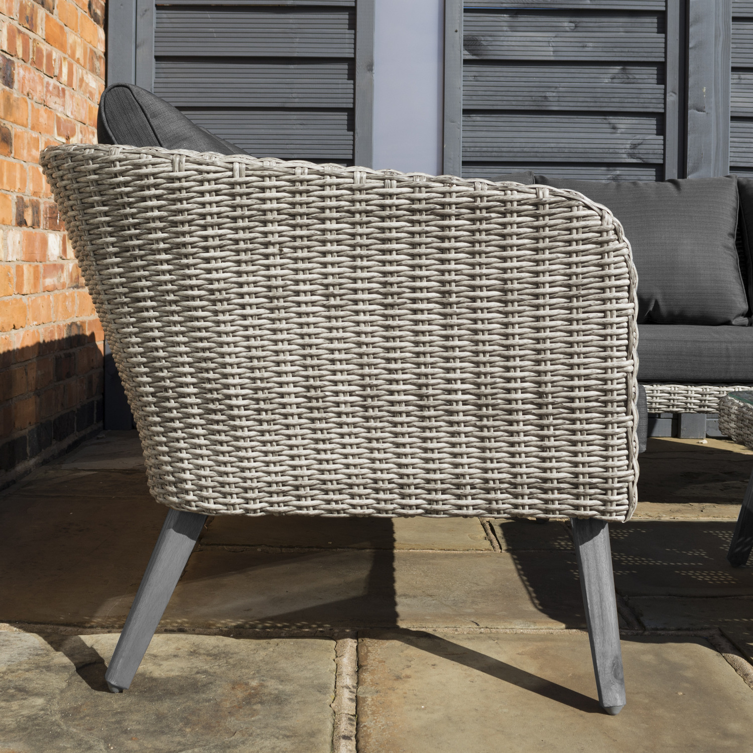 Hanoi Corner Rattan Sofa Set - Grey