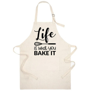 Life is What you Bake It Linen Adults Apron
