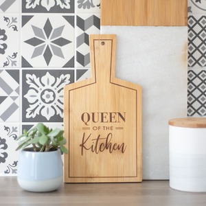 Bamboo Queen Of The Kitchen Serving Board