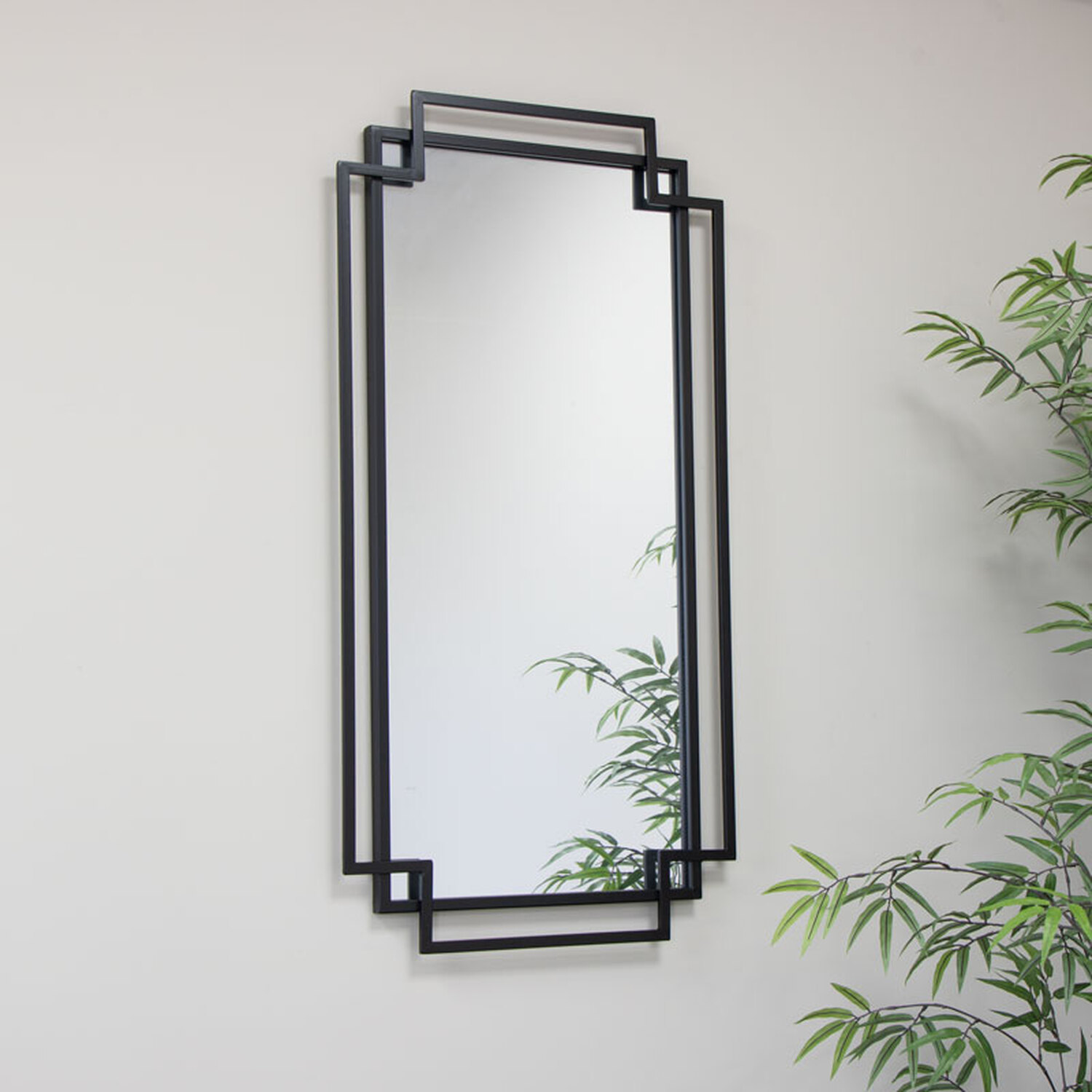 Image of Black Matt Wall Mirror 94cm x&hellip;