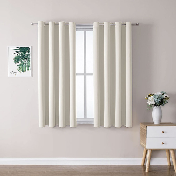 Pair of Solid Color Curtains