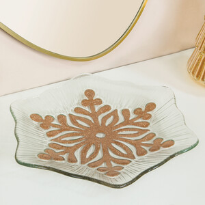 Glitter Snowflake Trinket Dish
