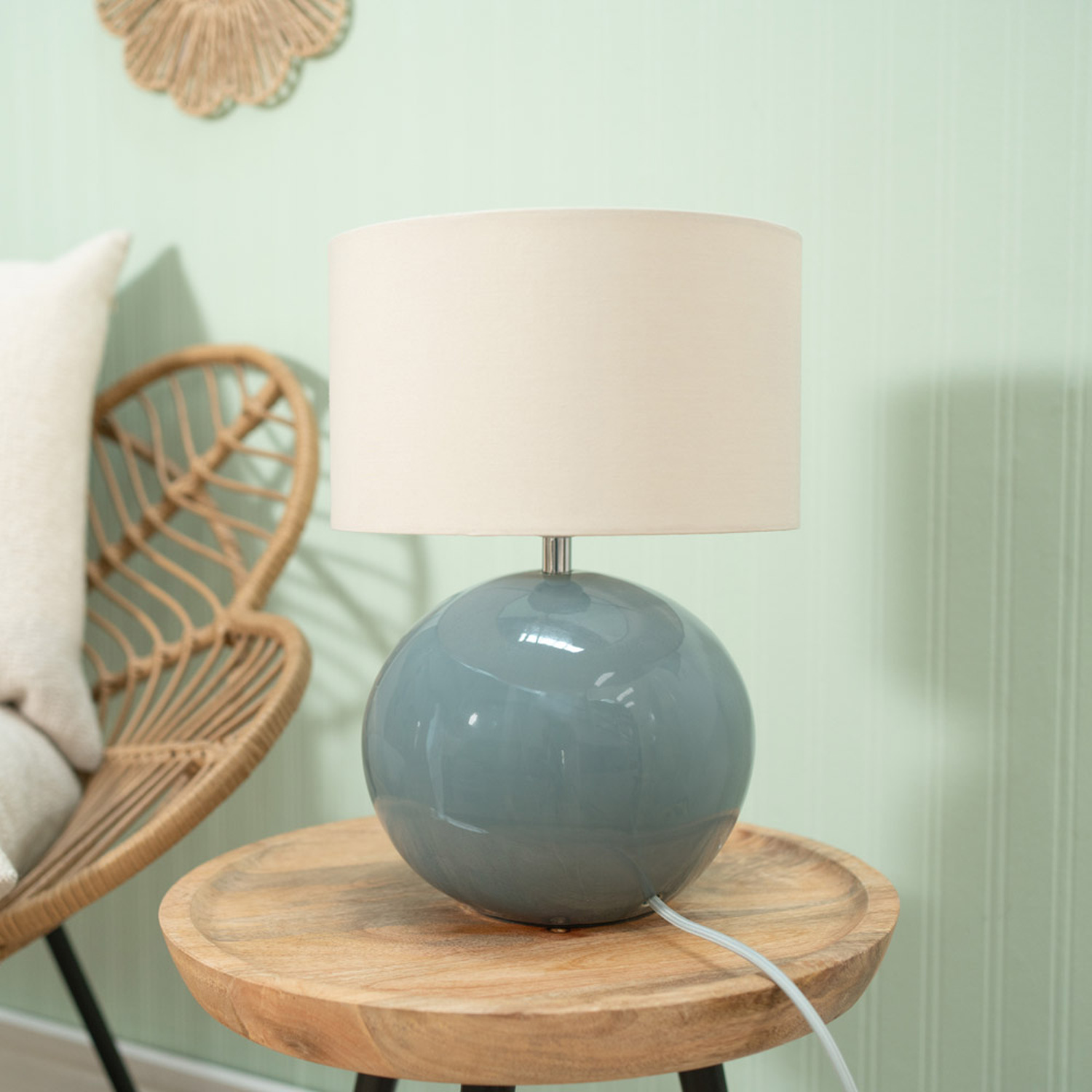 Image of Bosco Eucalyptus Table Lamp Drum Shade&hellip;