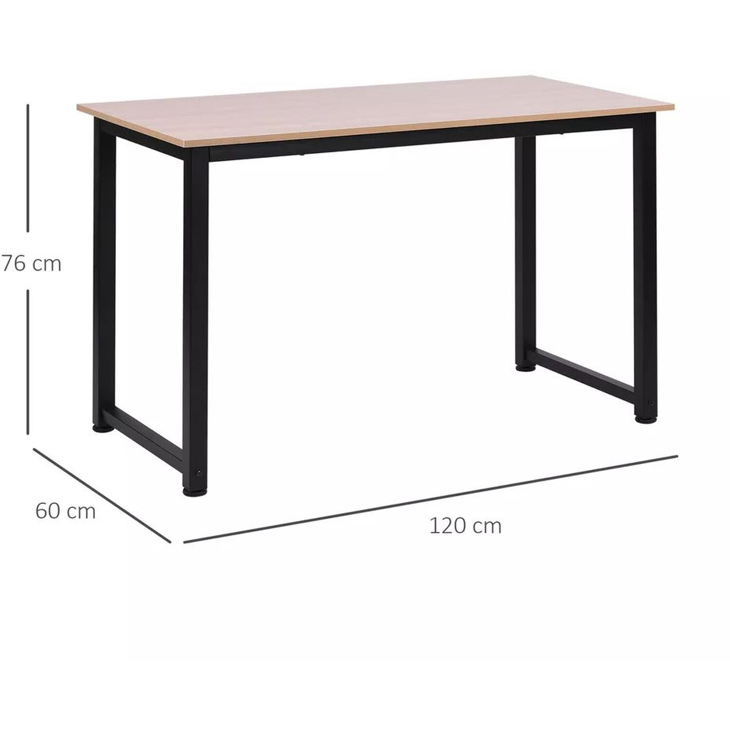 Rectangular Computer Desk - Black And Brown