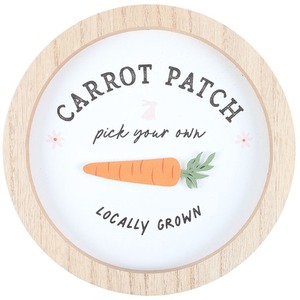 Carrot Patch Round 3D Wall Plaque