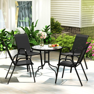 Outsunny Garden Furniture Set with Stackable Chairs