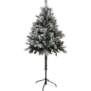 Flocked PVC Space Saving Christmas Parasol Tree