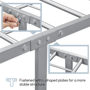 Silver / Single Metal Bed Frame with Cloud Design shot 7825225