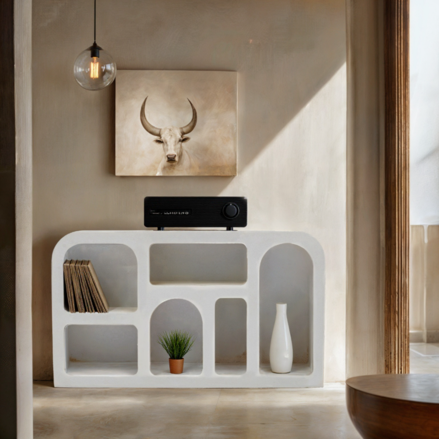 Udaipur Wood Medium Sideboard - White