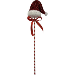 Glitter Santa Hat Pick