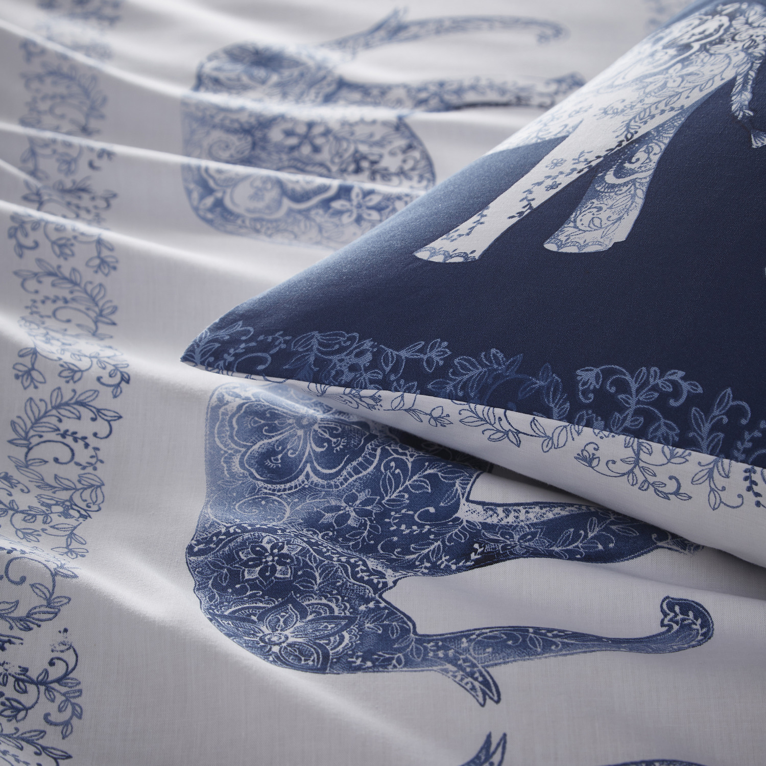 Charlotte Thomas Elephant Duvet Cover Set - Blue
