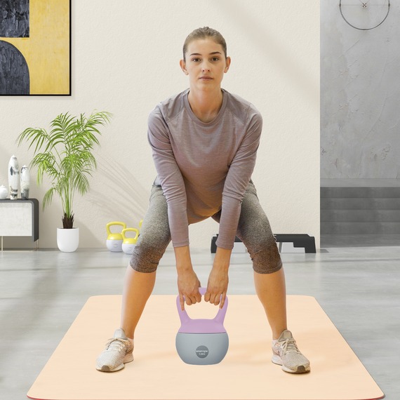 SPORTNOW 12KG Kettlebell with Soft Body and Non-Slip Handle