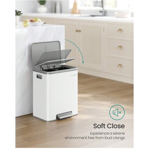 SONGMICS Double Kitchen Bin with Soft-Close Lid