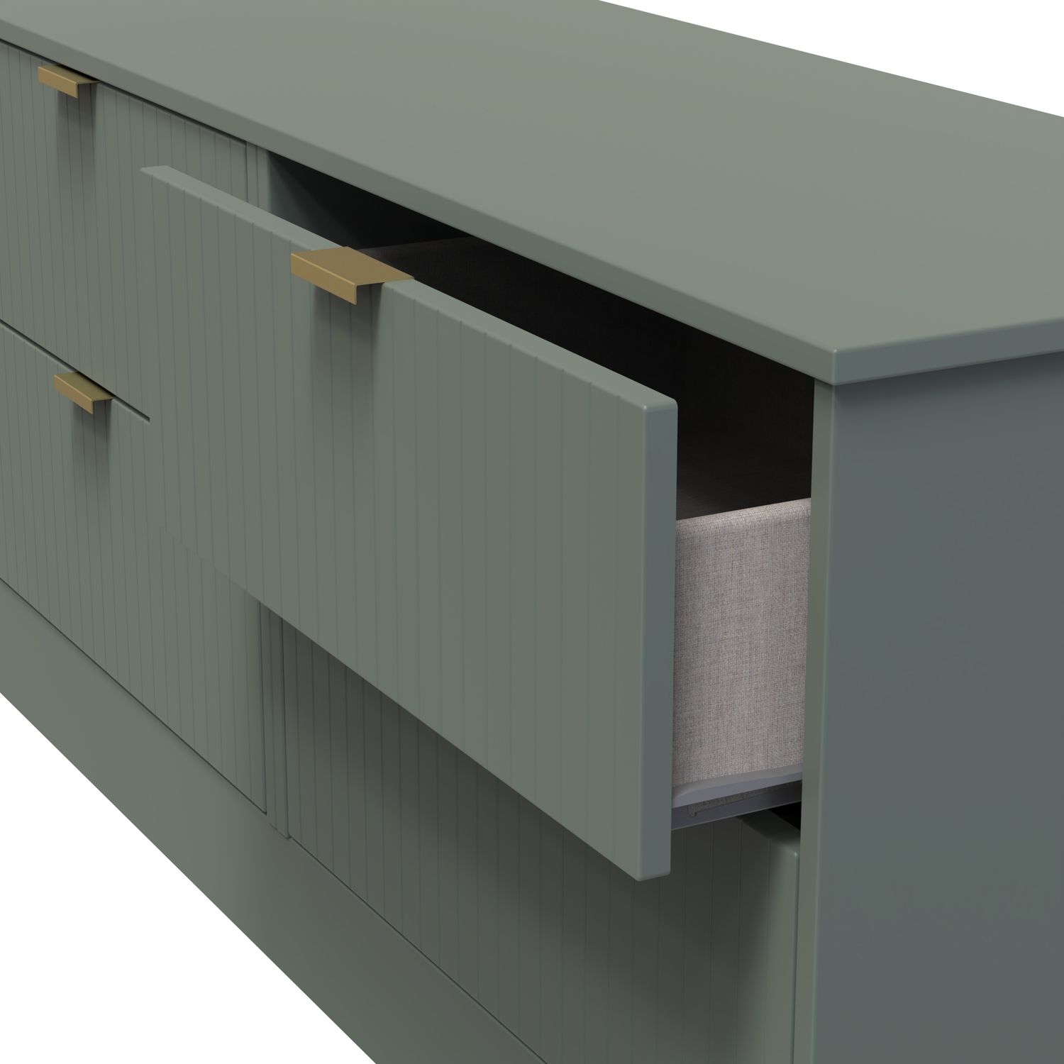 Nashville F Ready Assembled 4 Drawer Bed Box - Reed Green