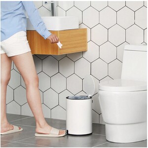 SONGMICS 3L Soft-Close Bathroom Bin with Lid