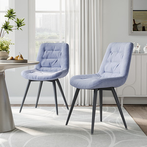 Velvet Fabric Upholstered Dining Chair