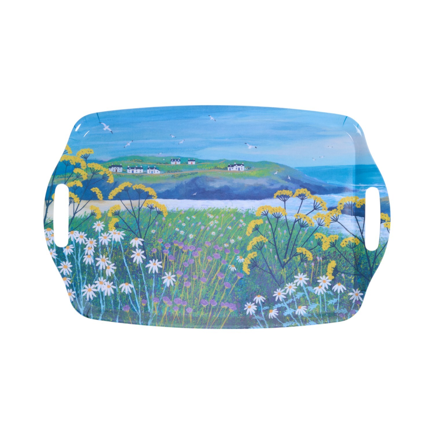 Image of Headland Cottages Large Tray - Blue