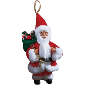 Traditional Hanging Santa Christmas Pendant