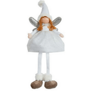 White Fairy Magic Christmas Decoration with Dangly Legs