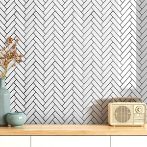 Set of 10 Self Adhesive 3D Tile Wallpaper Stickers (30.5cm x 30.5cm)