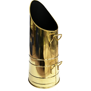 21'' Brass Upright Coal Hod