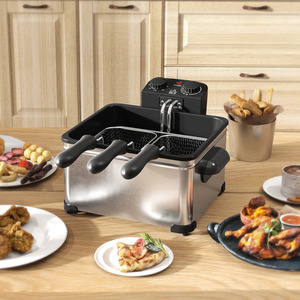 HOMCOM 5L Deep Fryer with Removable Oil Basket and Viewing Window