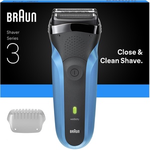 Braun Series 3 310 Electric Shaver, Wet  Dry Razor for Men - BlackBlue