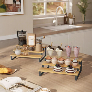 SONGMICS Set of 2 3-Tier Extendable Spice Rack