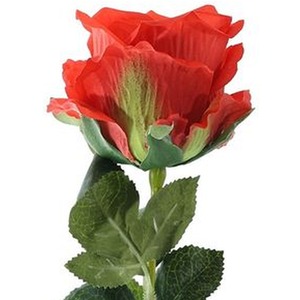 Single Stem Silk Garden Rose - H35cm