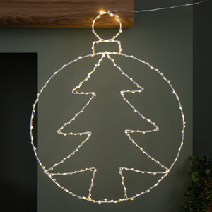 Light up Hanging Christmas Tree Bauble with 250 LEDs