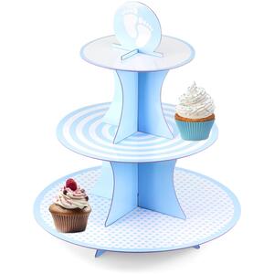 3 Tiers Cupcake Stand Reusable Easy Assembly Baby Showers Birthdays