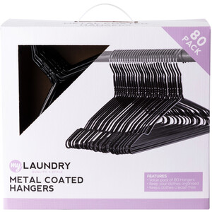 Pack of 80 My Laundry Metal Coated Hangers
