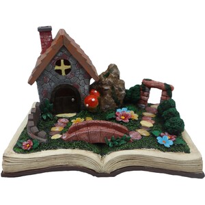 Light Up Fairy Garden Book Decoration