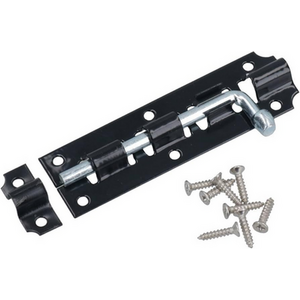 1pc Jumbo Black Door Bolt 4