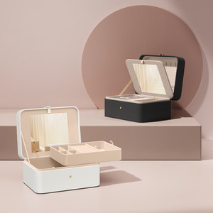 SONGMICS Jewellery Box with Mirror, Removable Jewellery Tray