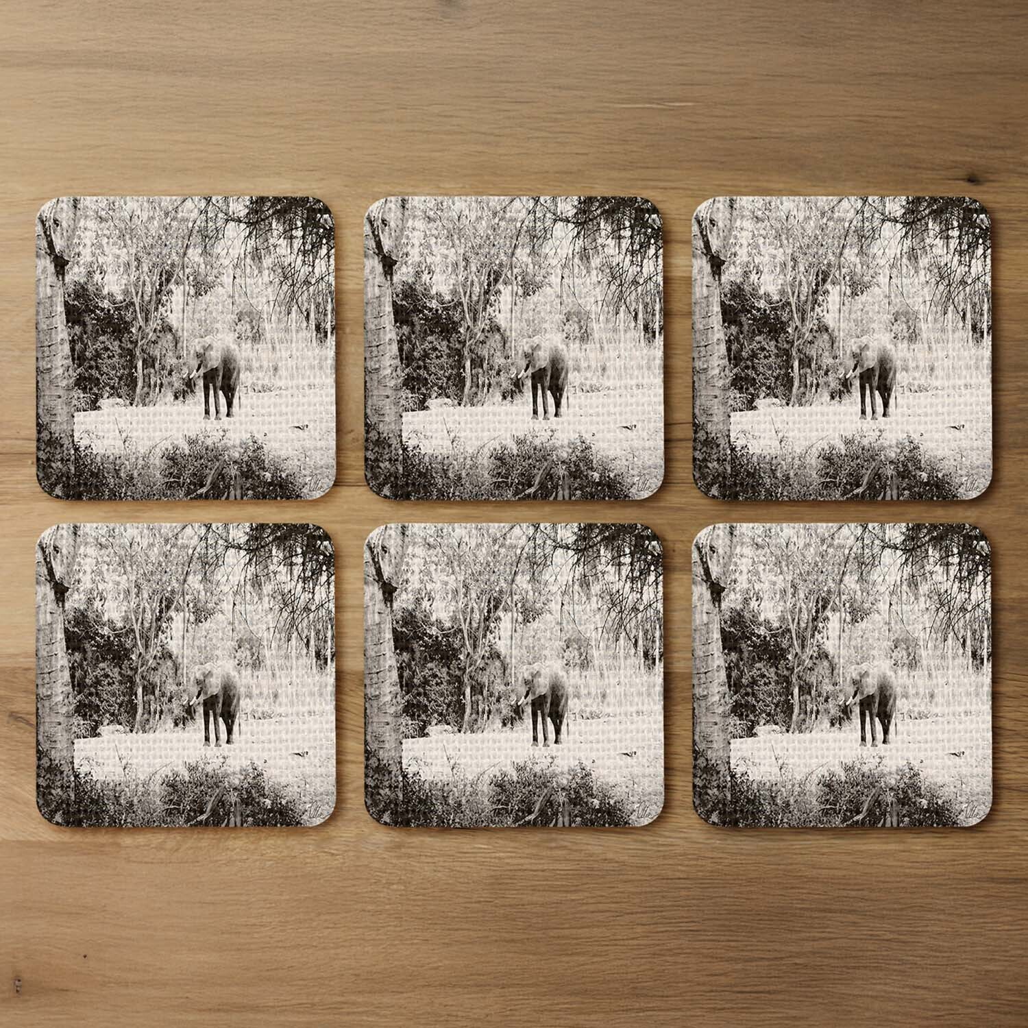 Elephant Jungle Coaster - Black