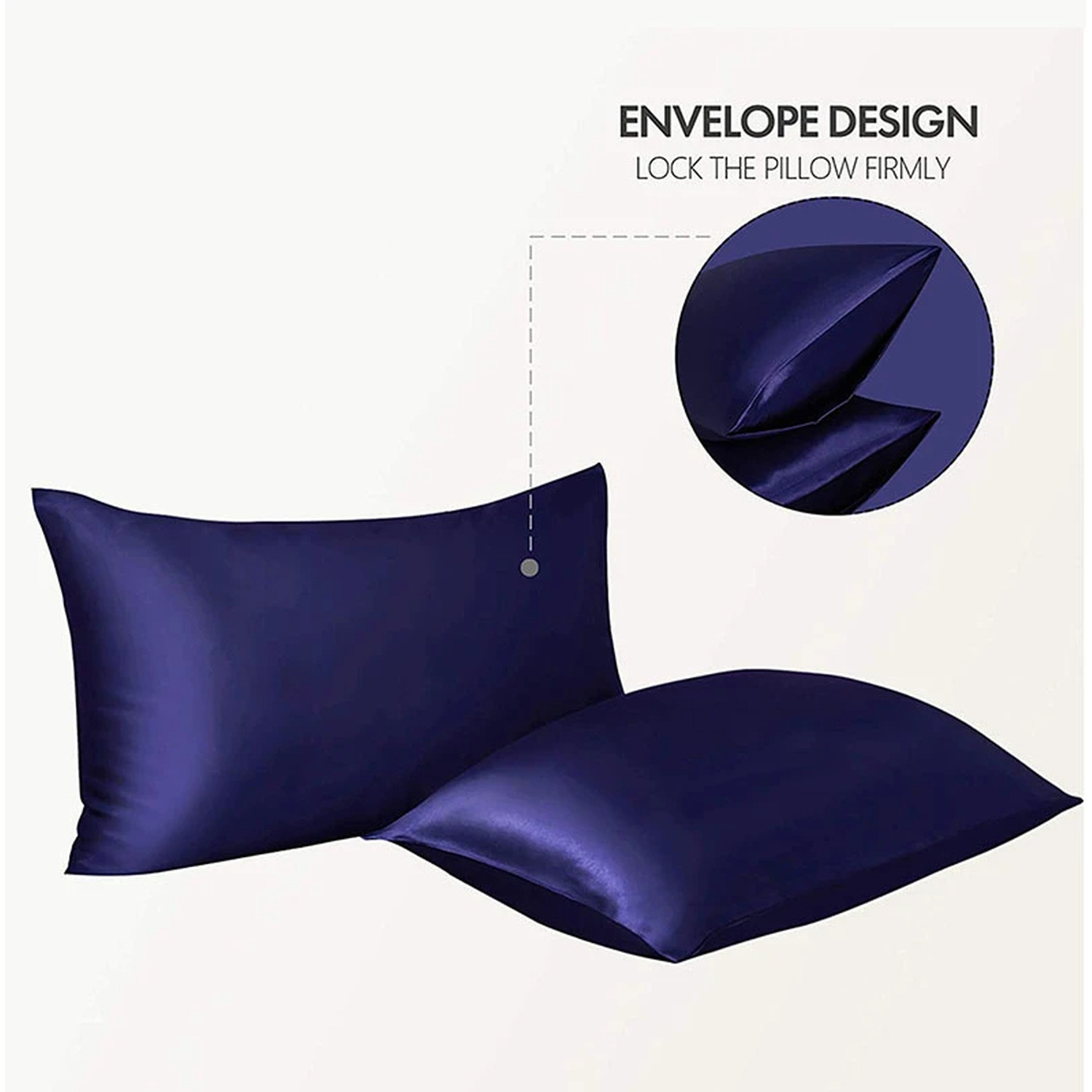 Luxury Satin Bed Sheet Set Queen King - Blue