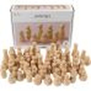 Wooden Figure Bodies 90 Pack 5 to 8 cm Craft Blanks for Decorating
