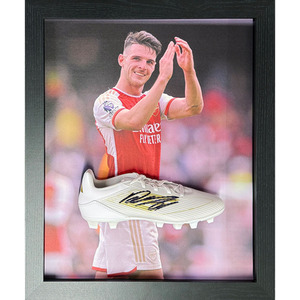 Declan Rice Signed and Framed Arsenal Boot