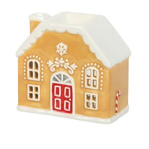 Candy Cane Gingerbread House Oil Burner Wax Warmer for Festive Aromas