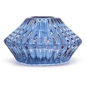 Royal Blue Flower Flip Candle Tealight Holder Elegant Table Decor